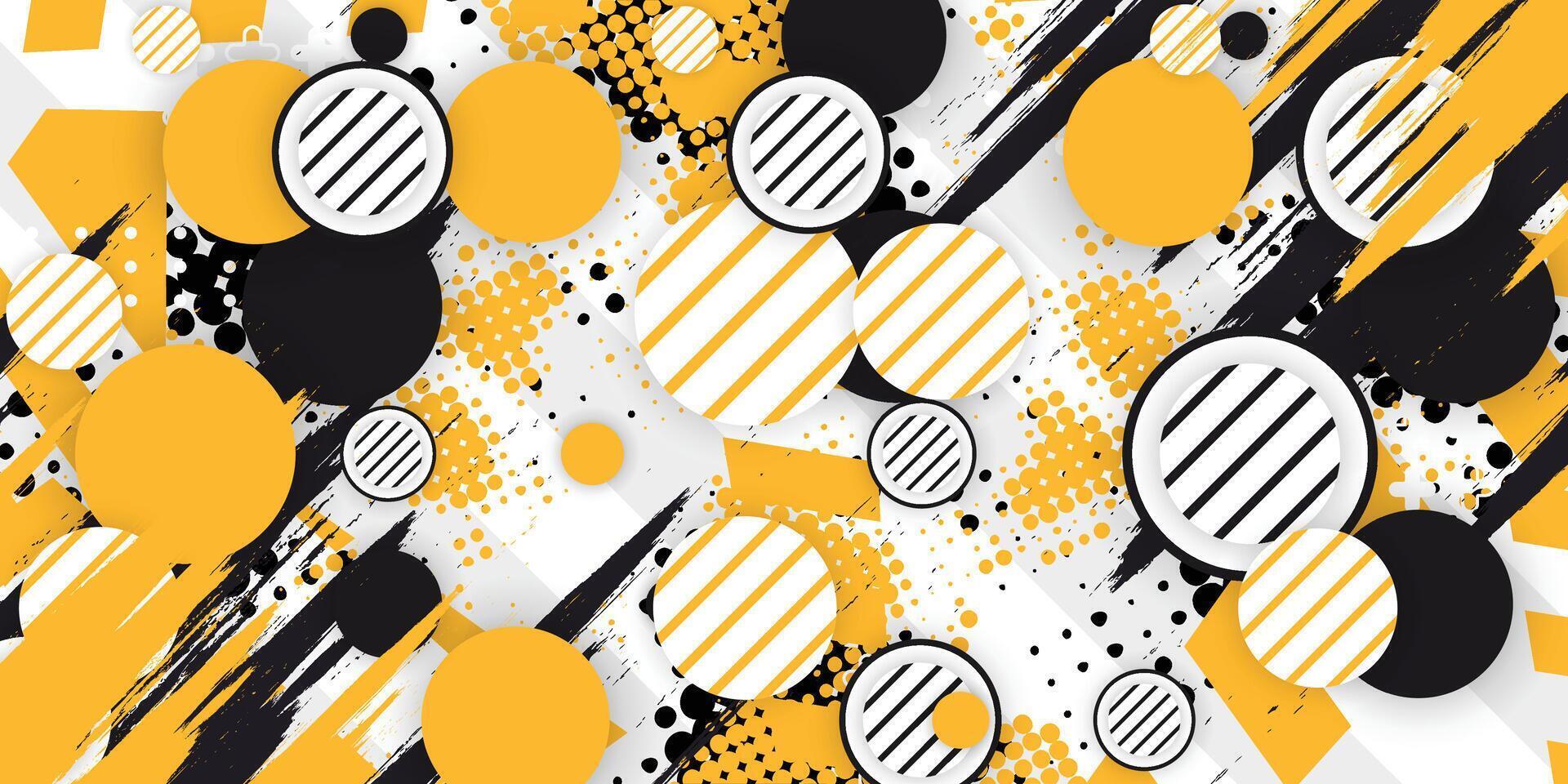 Circle background with orange abstract pattern vector