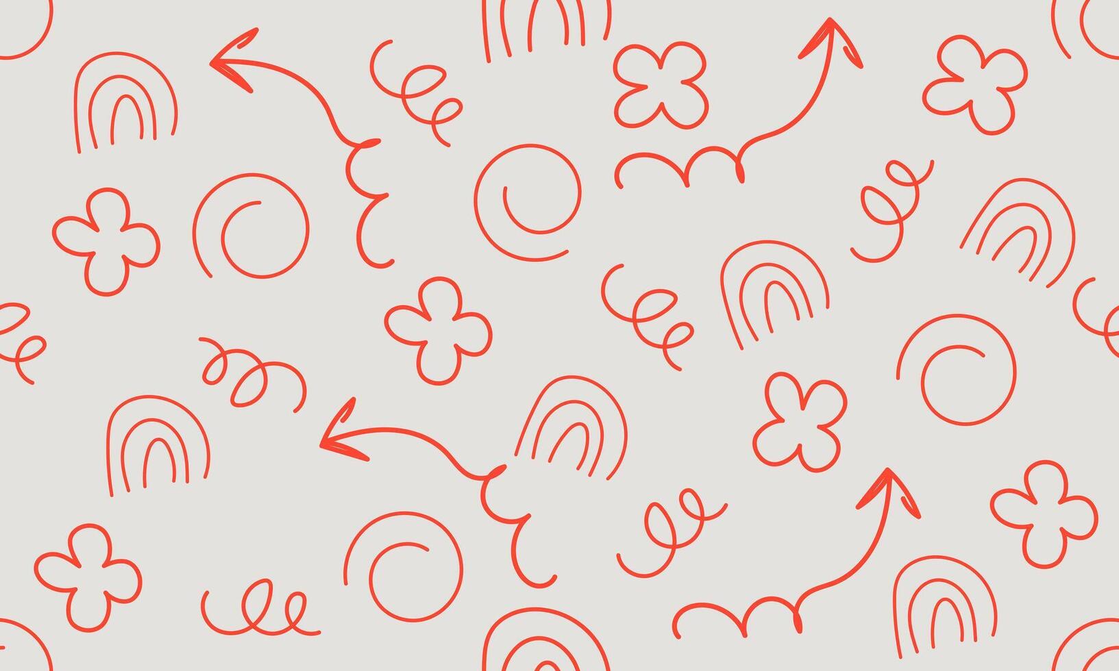 A pattern of various abstract icons vector
