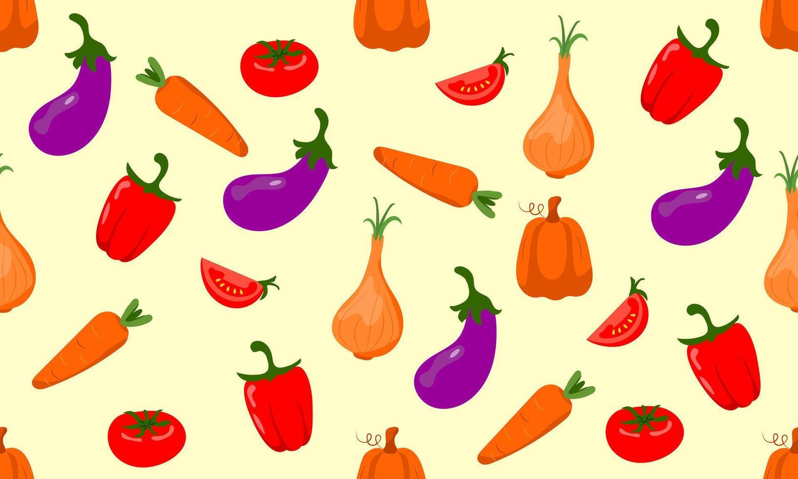 Bright vegetable pattern. Illustrations for backgrounds, postcards, posters, banners. vector
