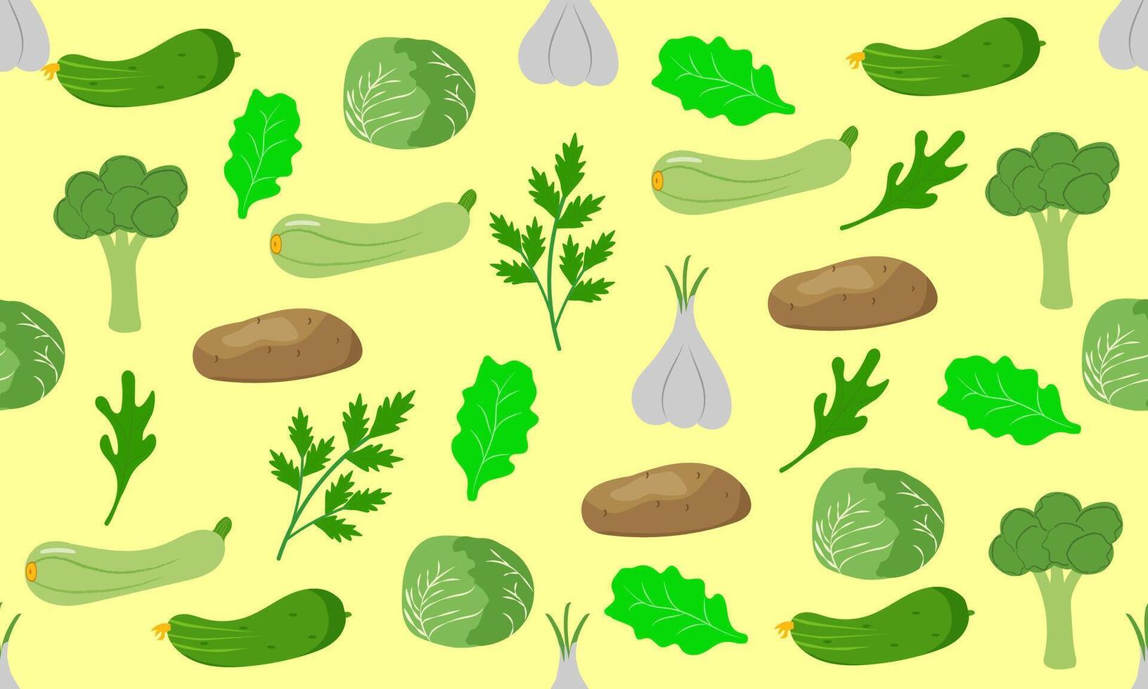 A pattern of bright green vegetables.Vegetable season.Vegetable Icons vector