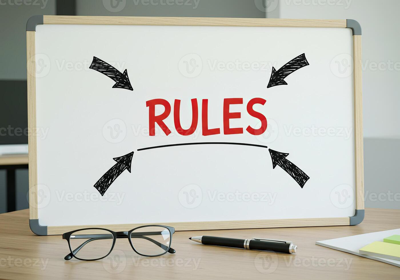Rules on a whiteboard photo