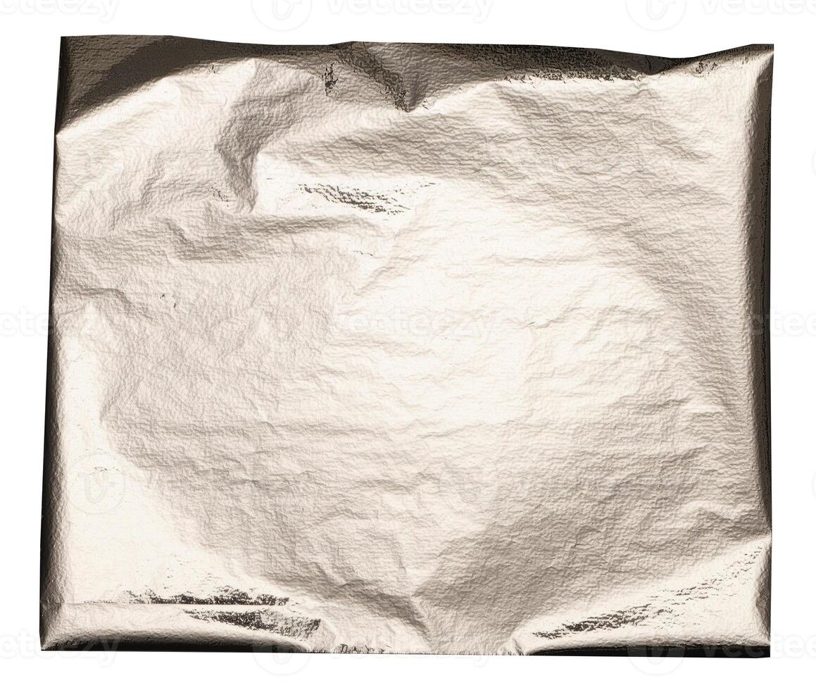 Silver foil texture with polished, crumpled edges. Shiny, metallic surface with a soft, reflective photo