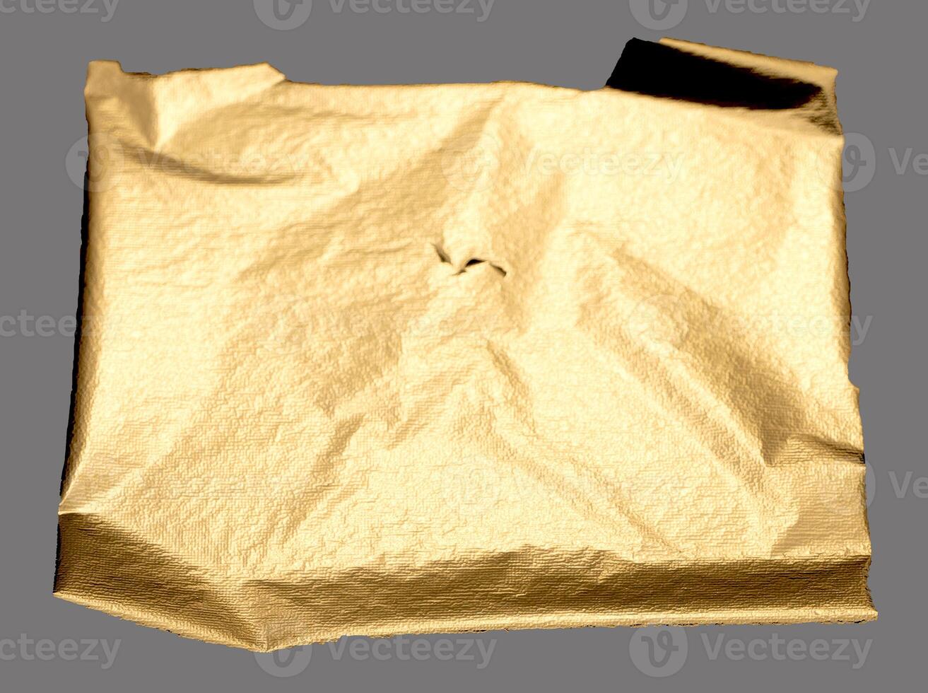 Golden foil textured folds with warm, soft light and subtle shimmer. Gilded, crumpled paper piece photo