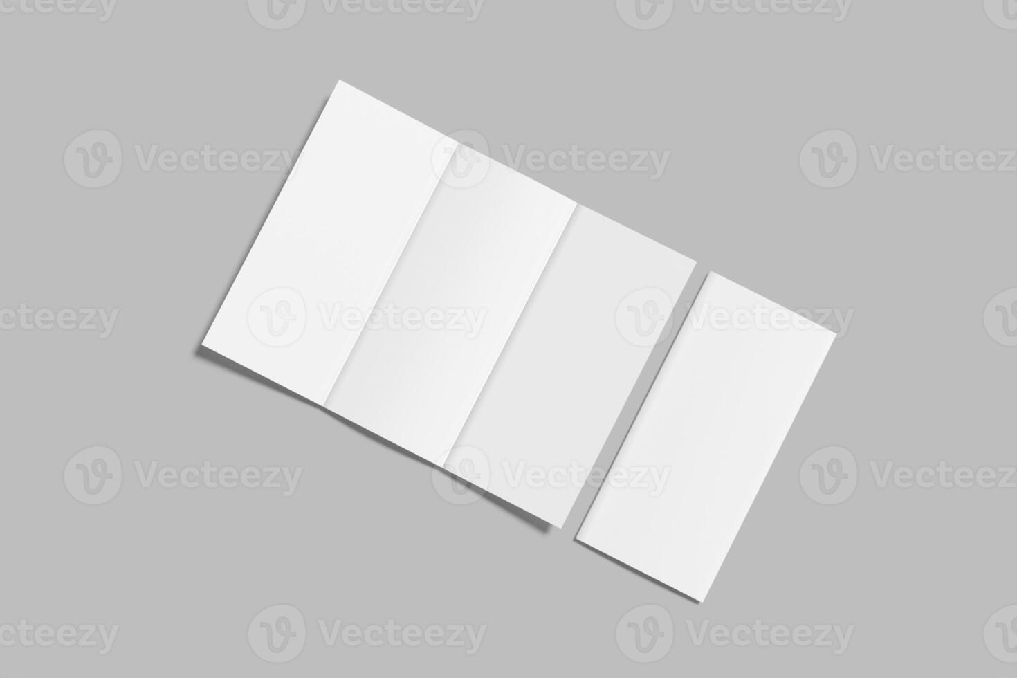 realistic tri fold brochure blank mockup photo