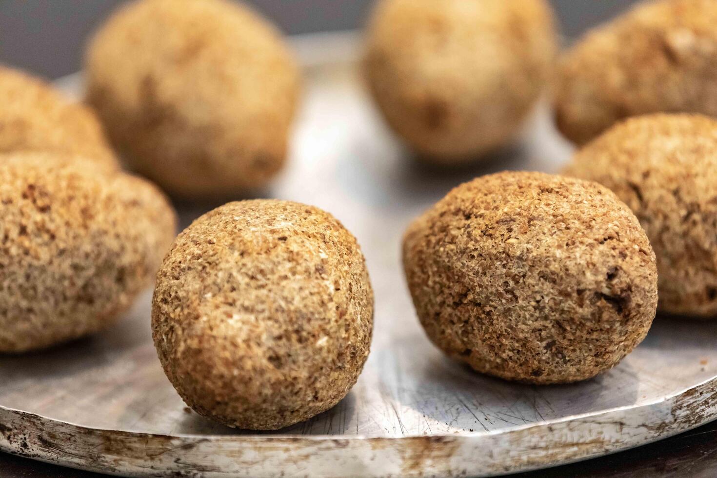 The most traditional and authentic Syrian Lebanese Arabic kibbeh selective focus photo