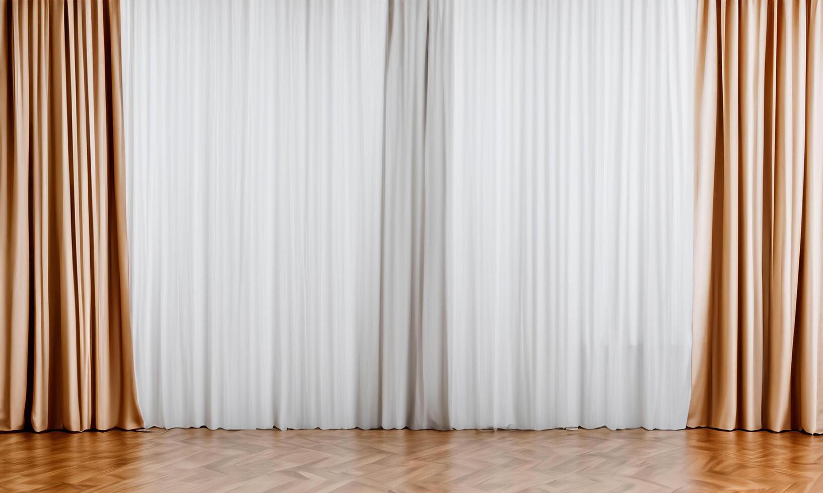 Minimalist curtain in special full frame for use by decorators and architects classic photo
