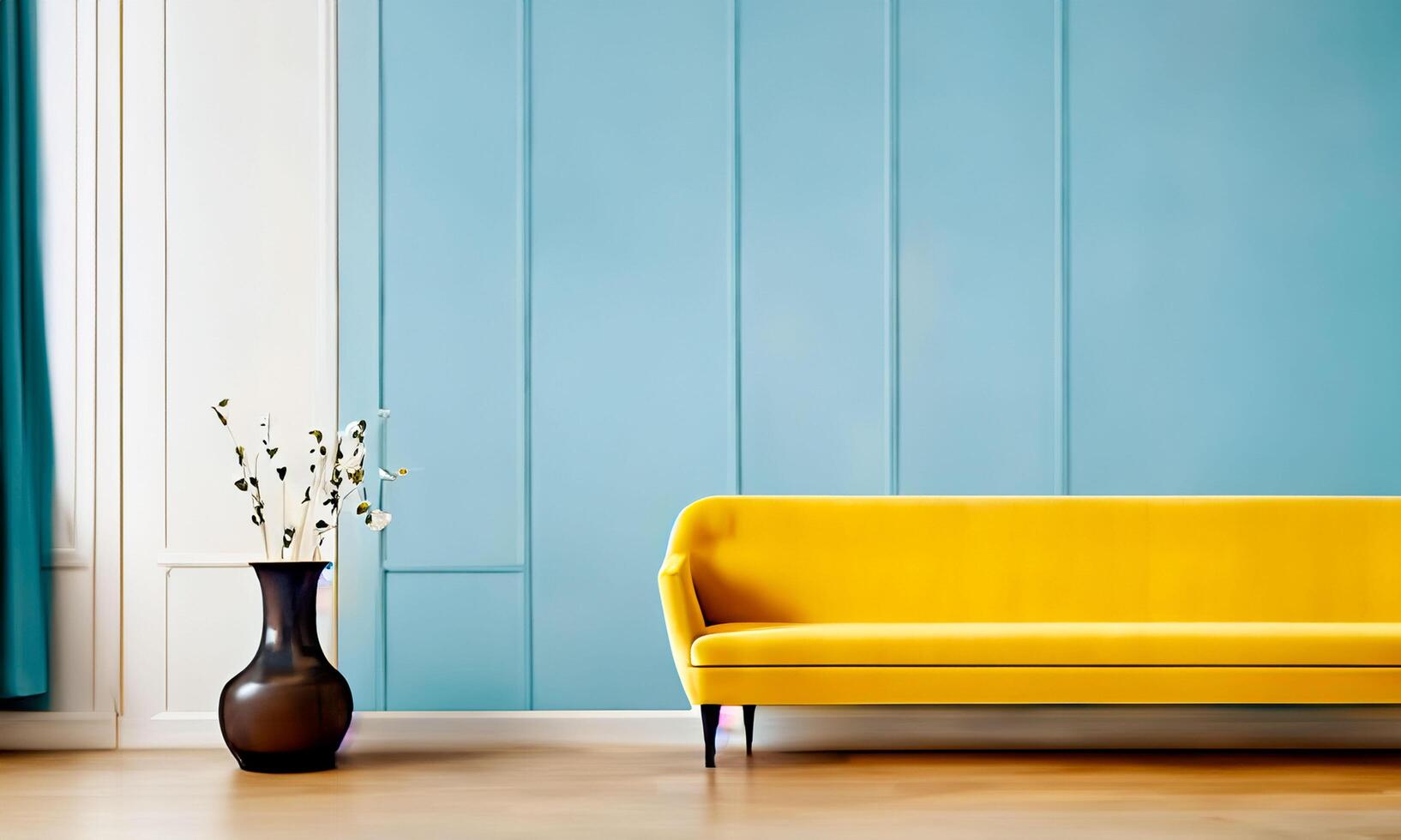 Minimalist background environment with pleasant atmosphere, especially for architects and interior decorators yellow photo