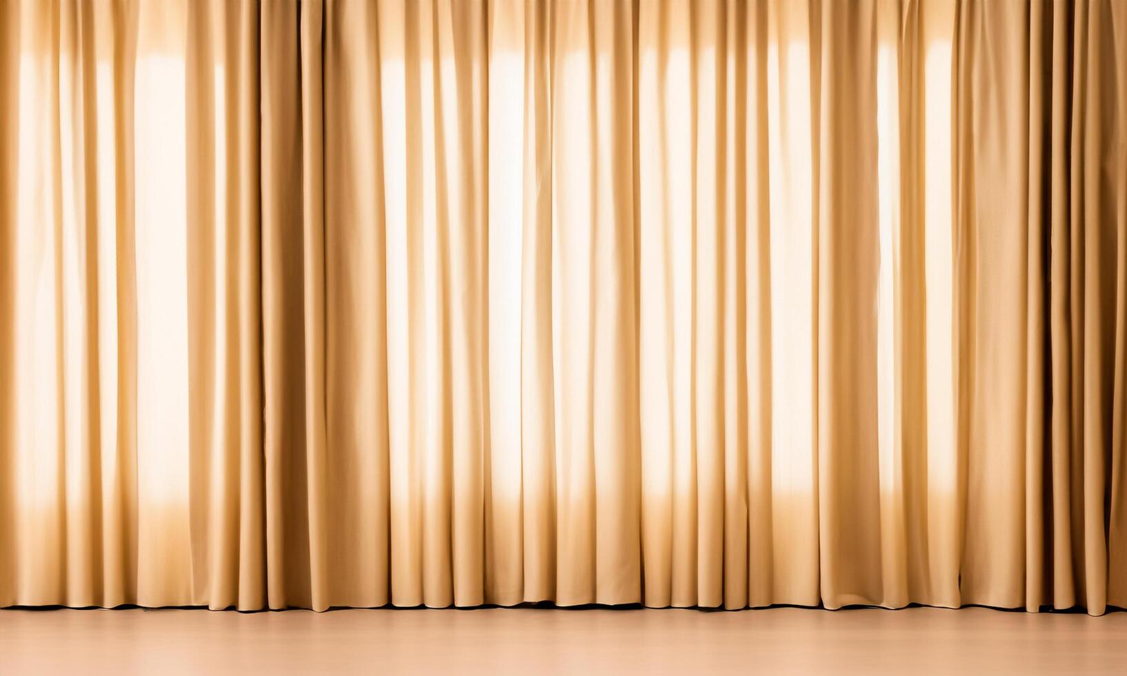 Minimalist curtain in special full frame for use by decorators and architects beige special photo