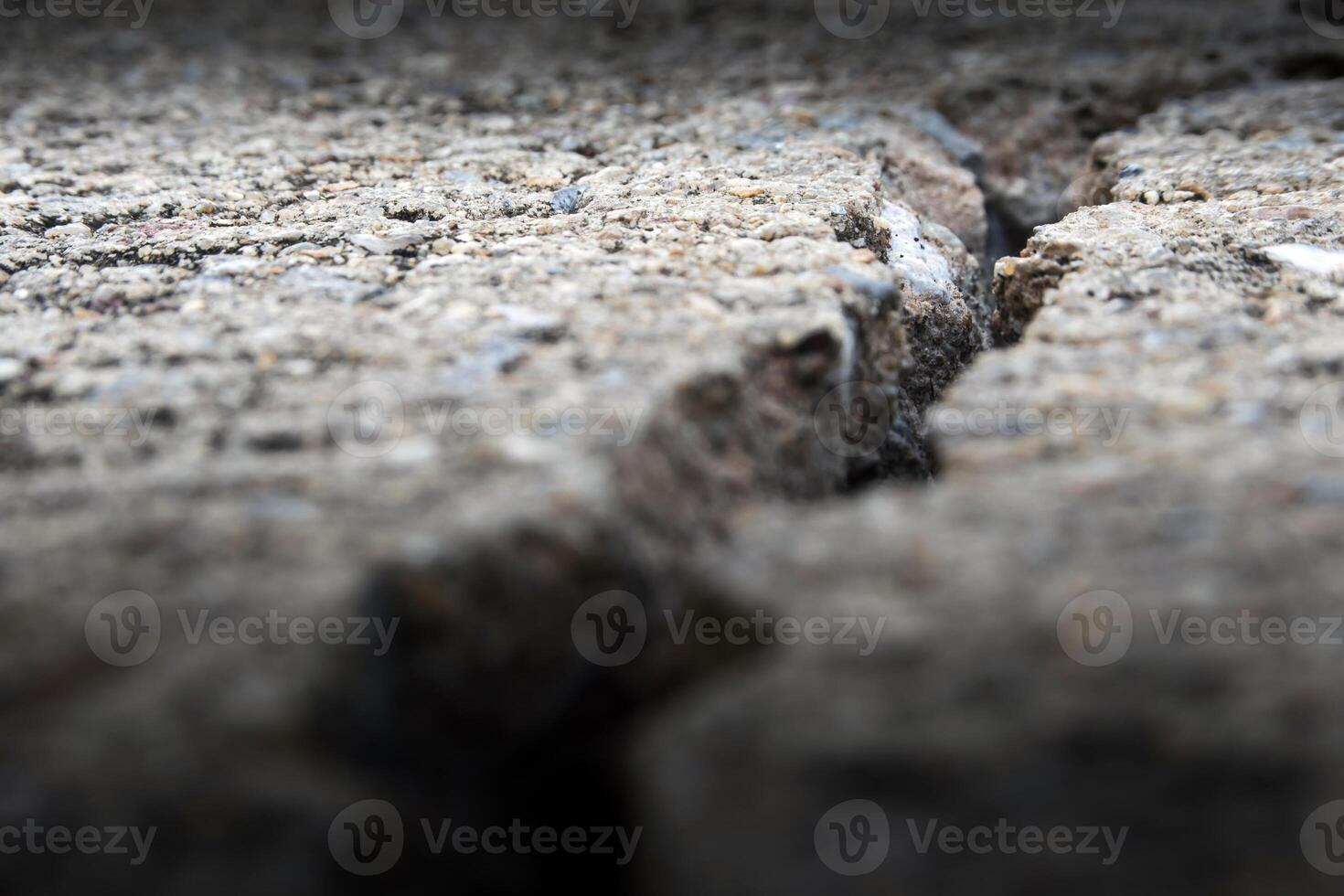 The Cracked and separated of concrete floor photo