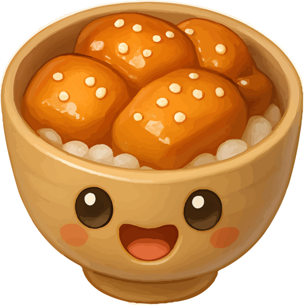 Gyudon kawaii illustration png