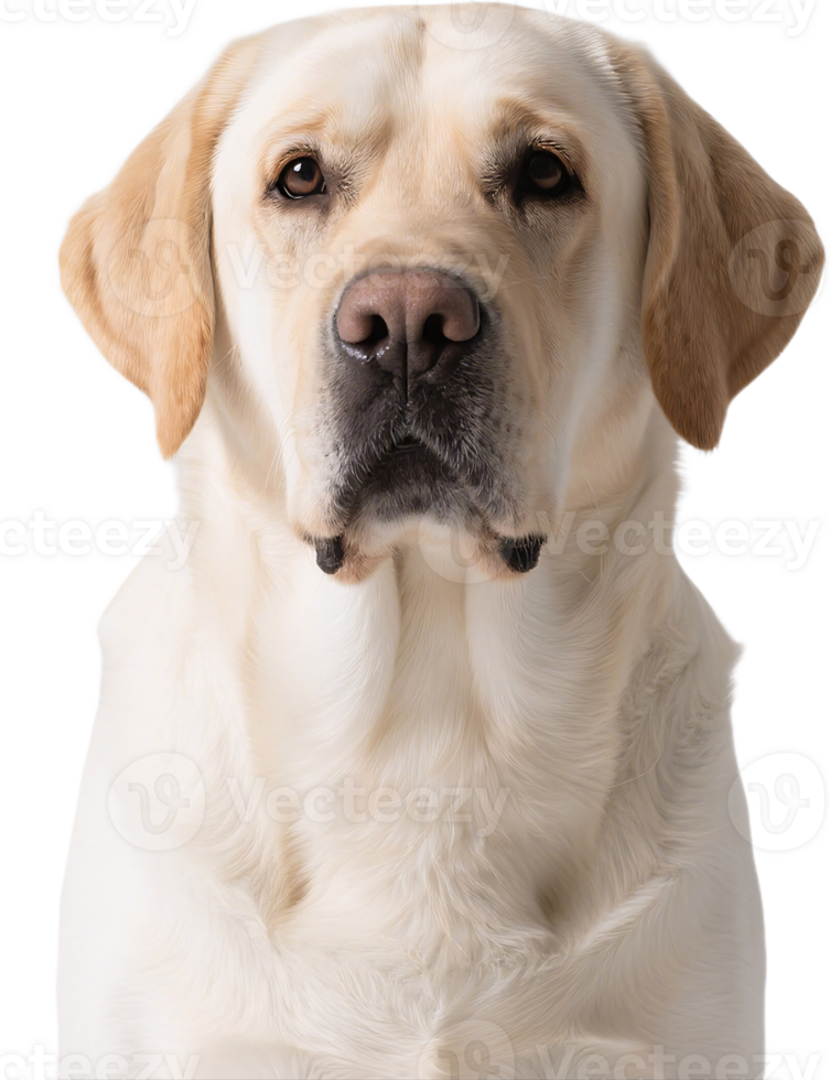 Labrador close-up shot of the face with gentle eyes and soft fur in a relaxed expression png