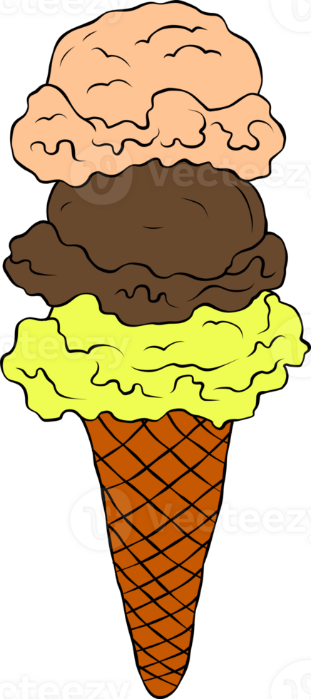 three scoop ice cream png