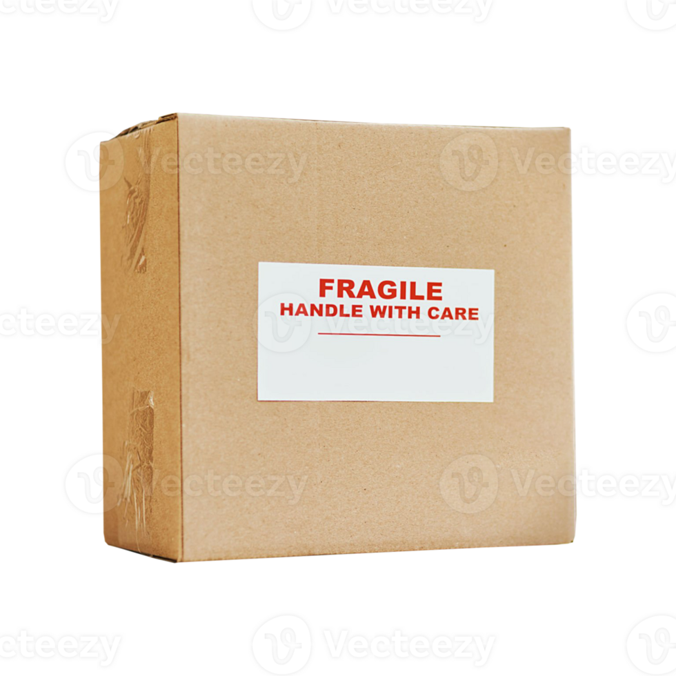 Fragile item tapped Cardboard box png