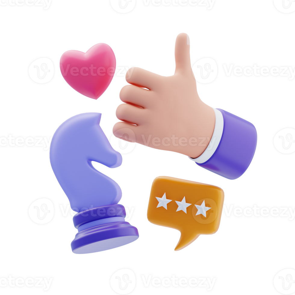 Digital Strategy 3D Icon. Digital Marketing Concept png