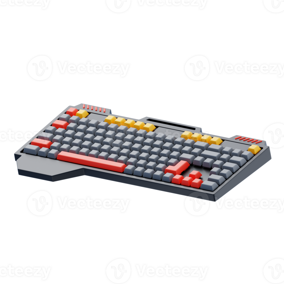 Futuristic gaming keyboard 3d icon. Gaming Keyboard 3D Icon png