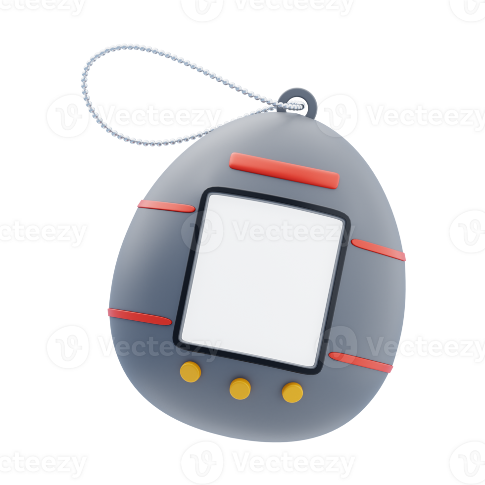 Retro Handheld Gaming Console 3D Icon png