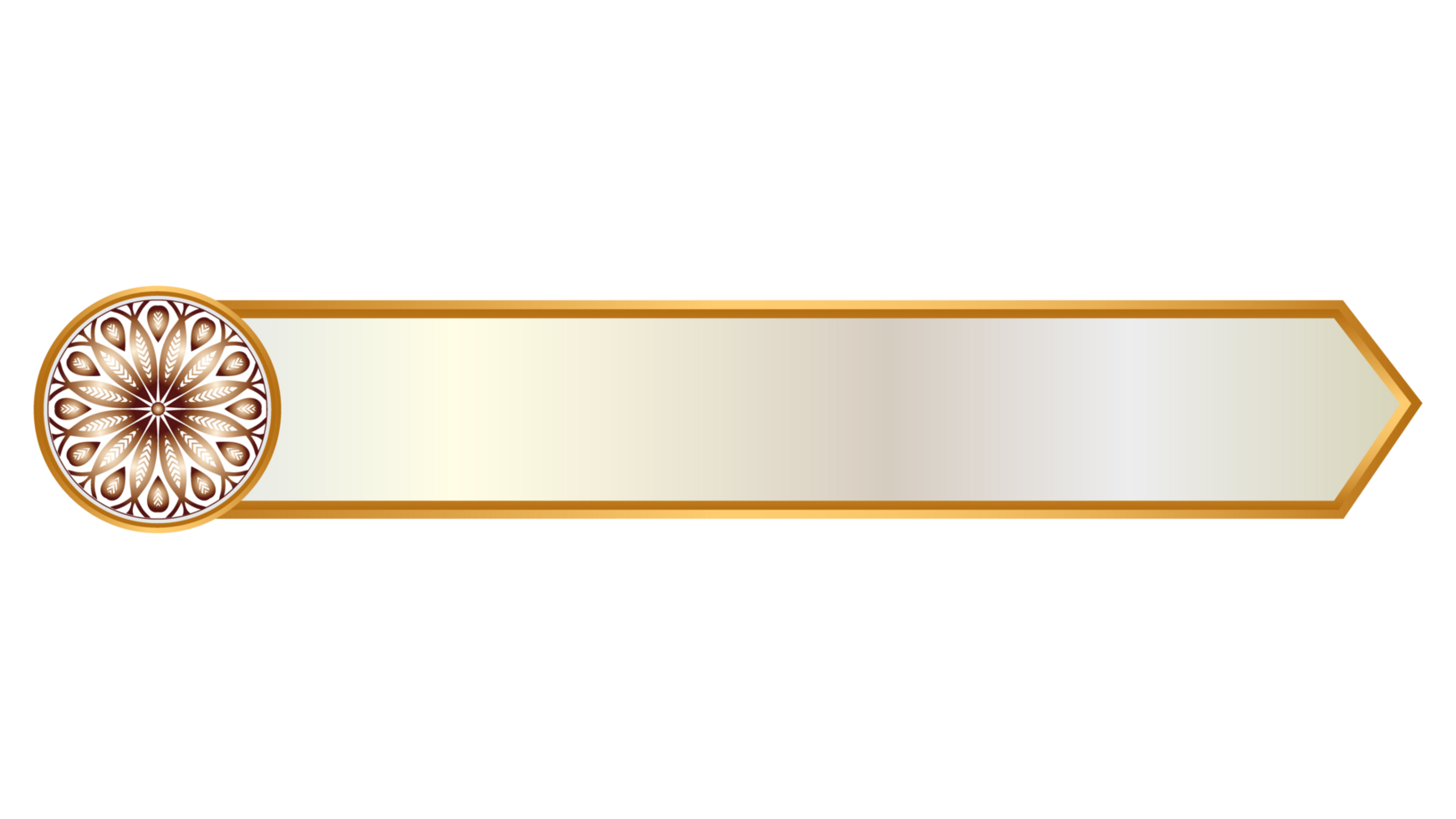 Luxury Golden Islamic Banner Label Shape Text Box Title Frames With Border png