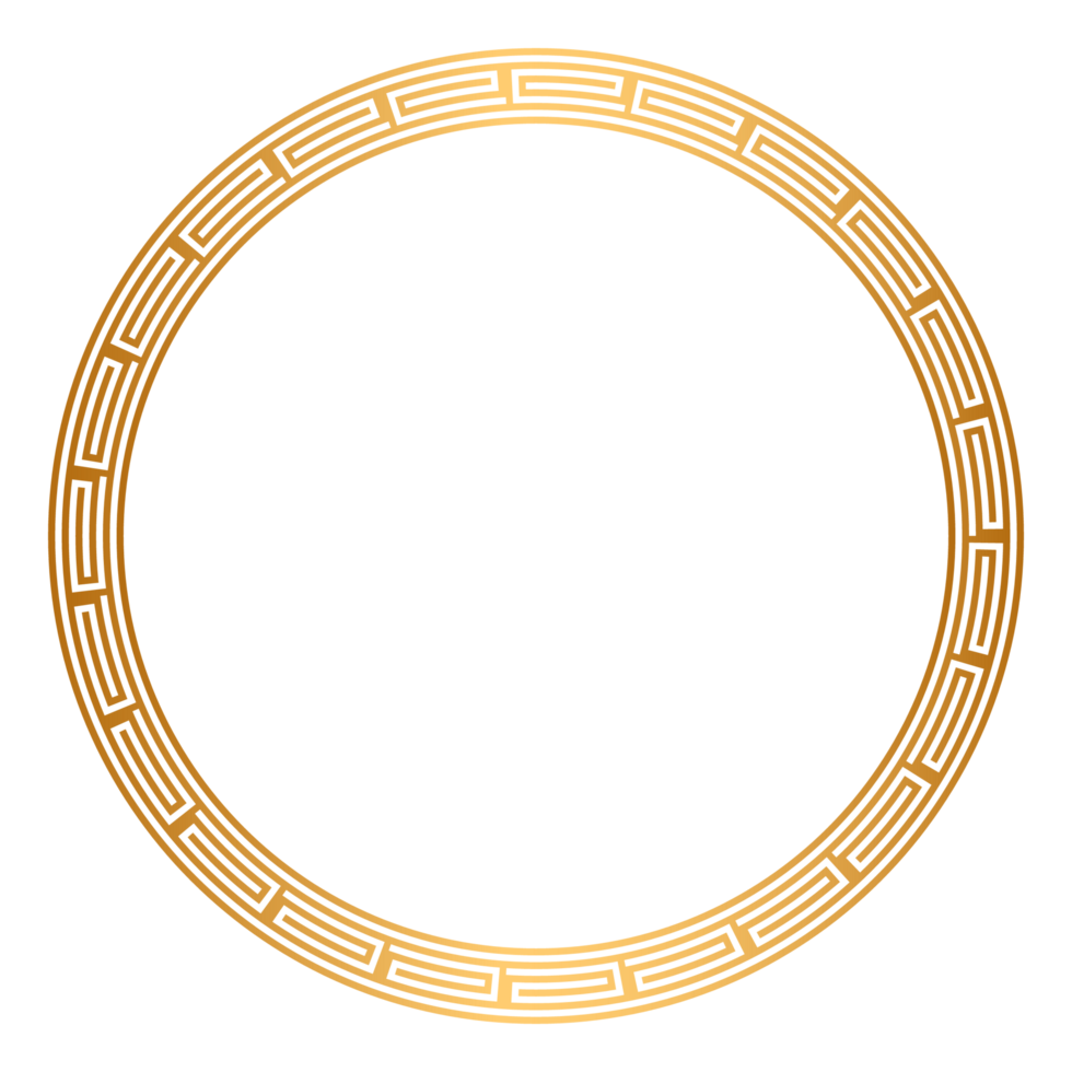 Chinese circle border pattern png
