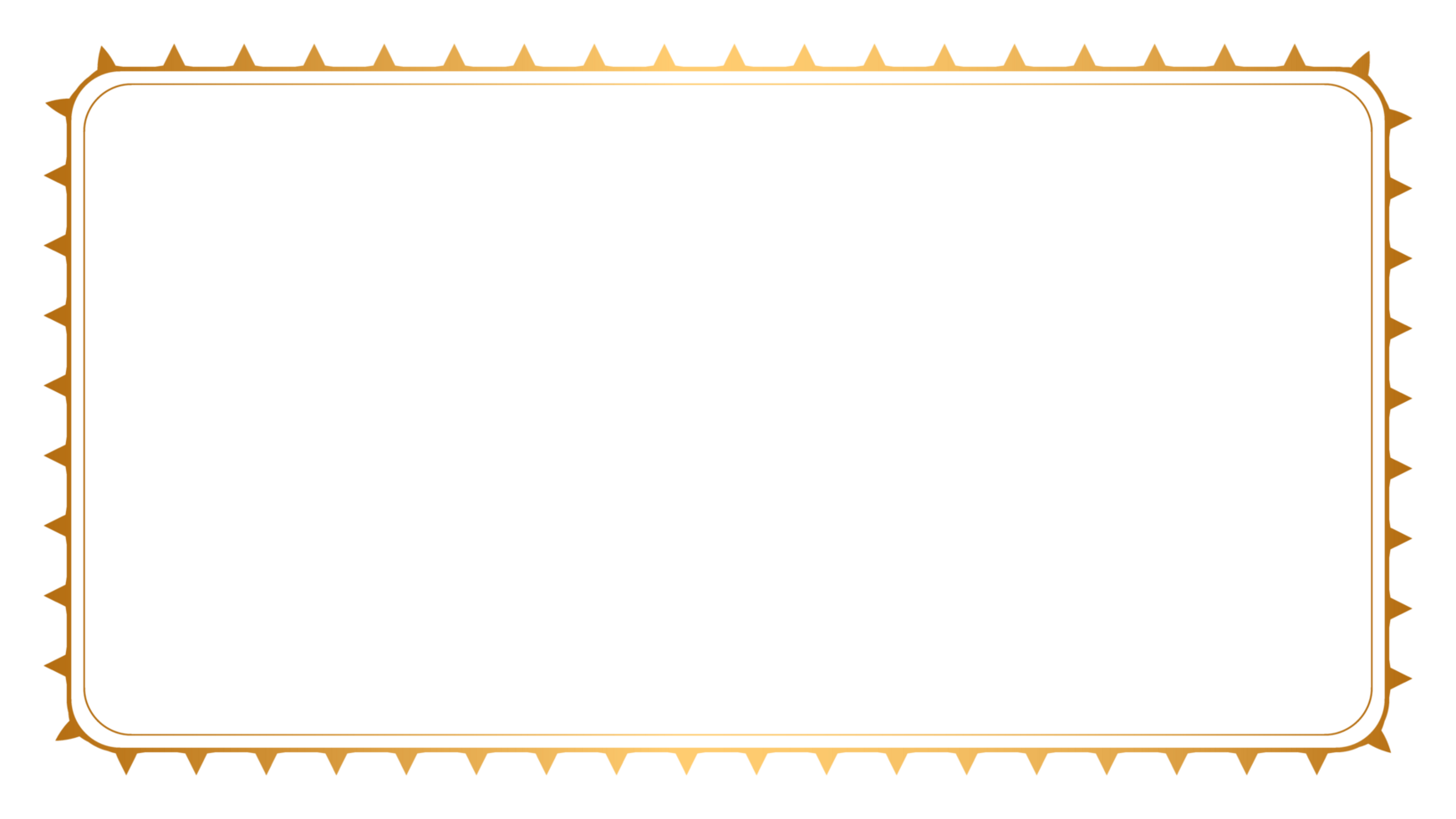 Shiny Golden Rectangle Corner Certificate Border Pattern Line Photo Frame Islamic Wedding Invitation Card Background ornament png