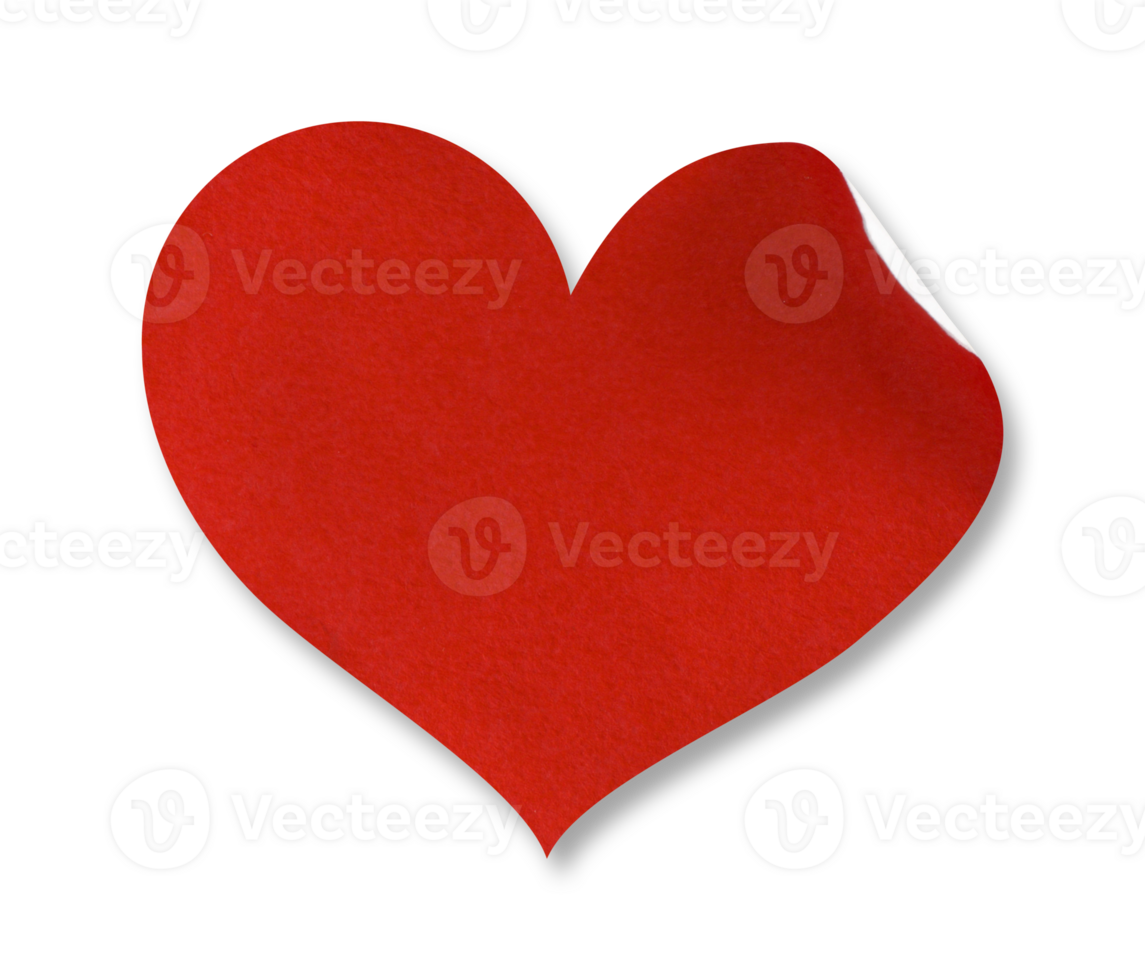 sticker in heart shape for mockup png