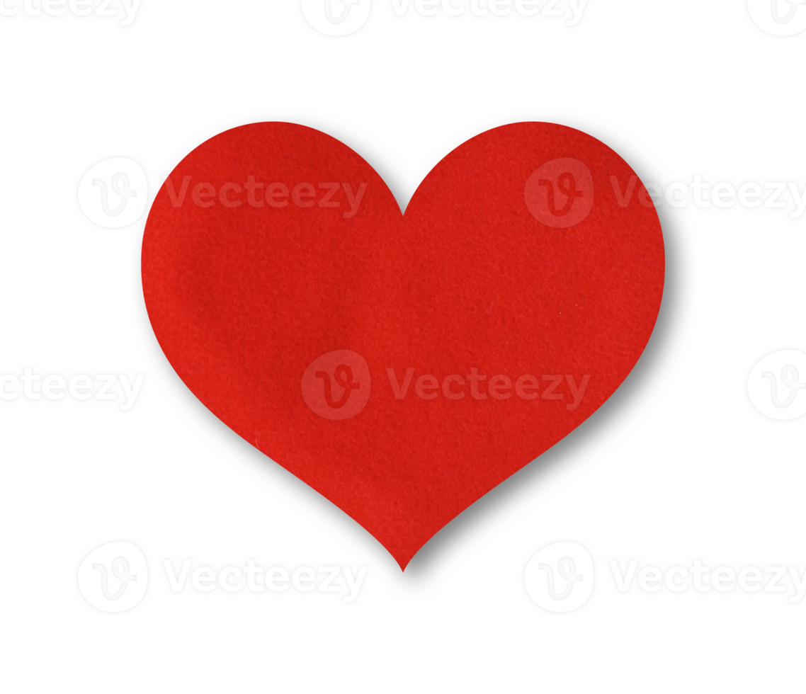glued read heart for mockup png