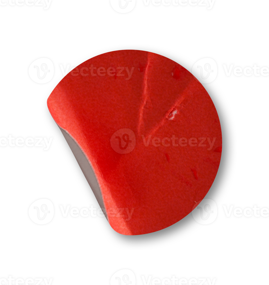 red round peeling corner png