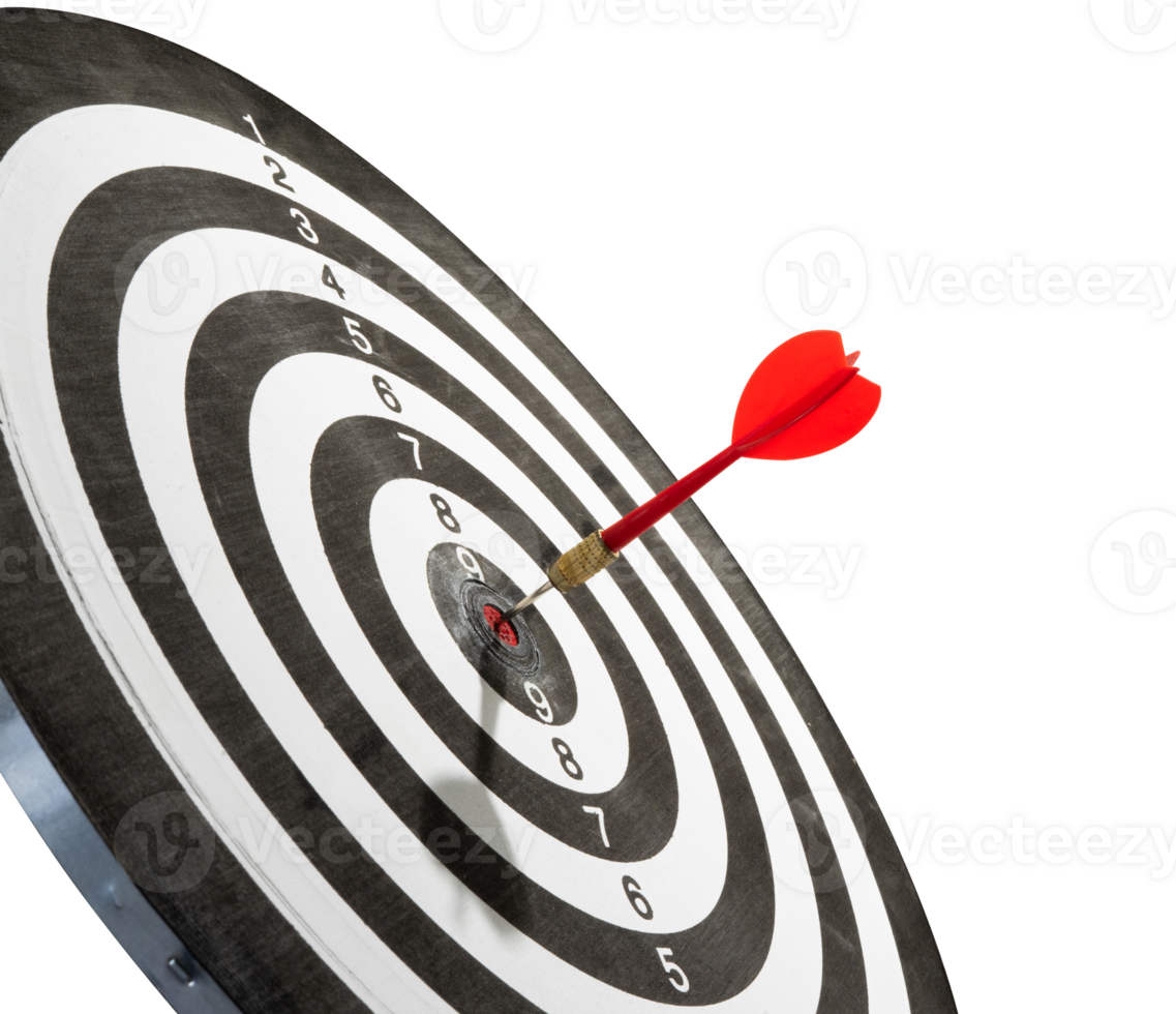 single red arrow on dart success png