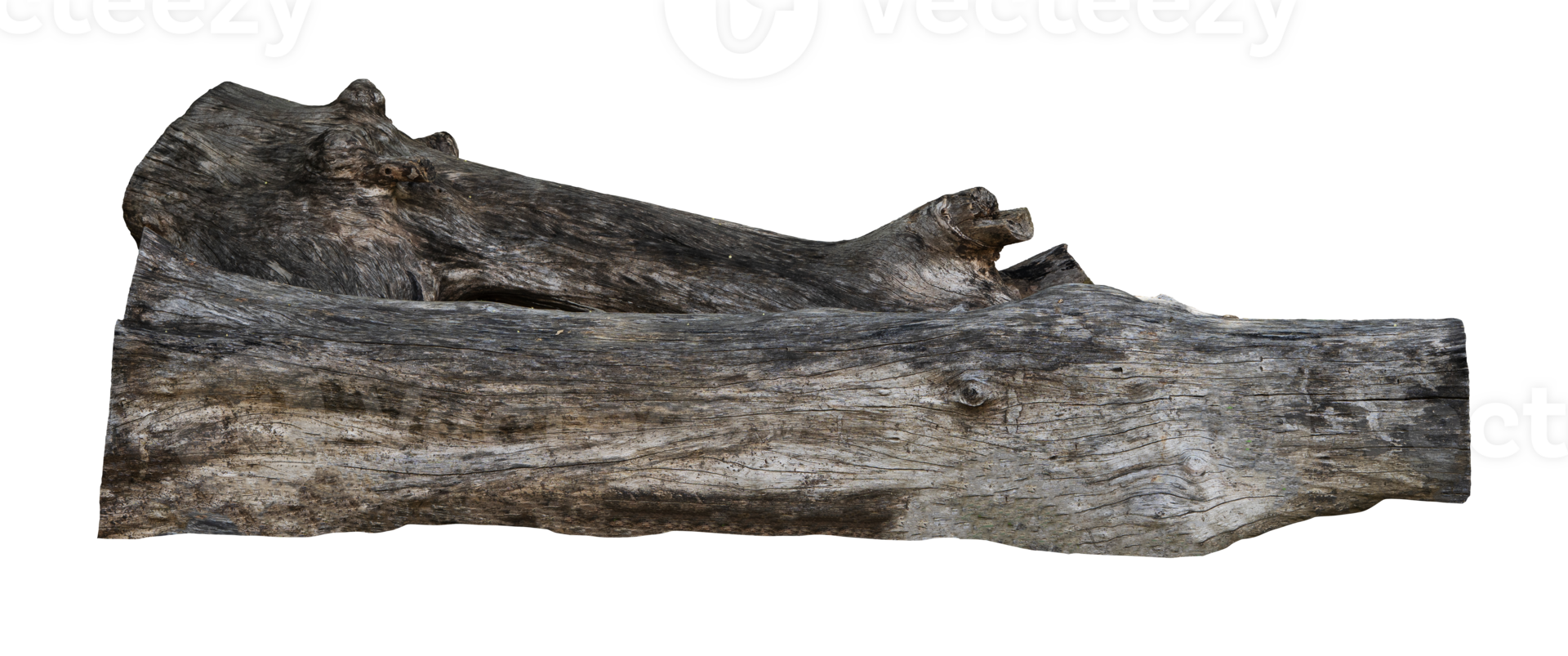 stack of old wood isolated element png