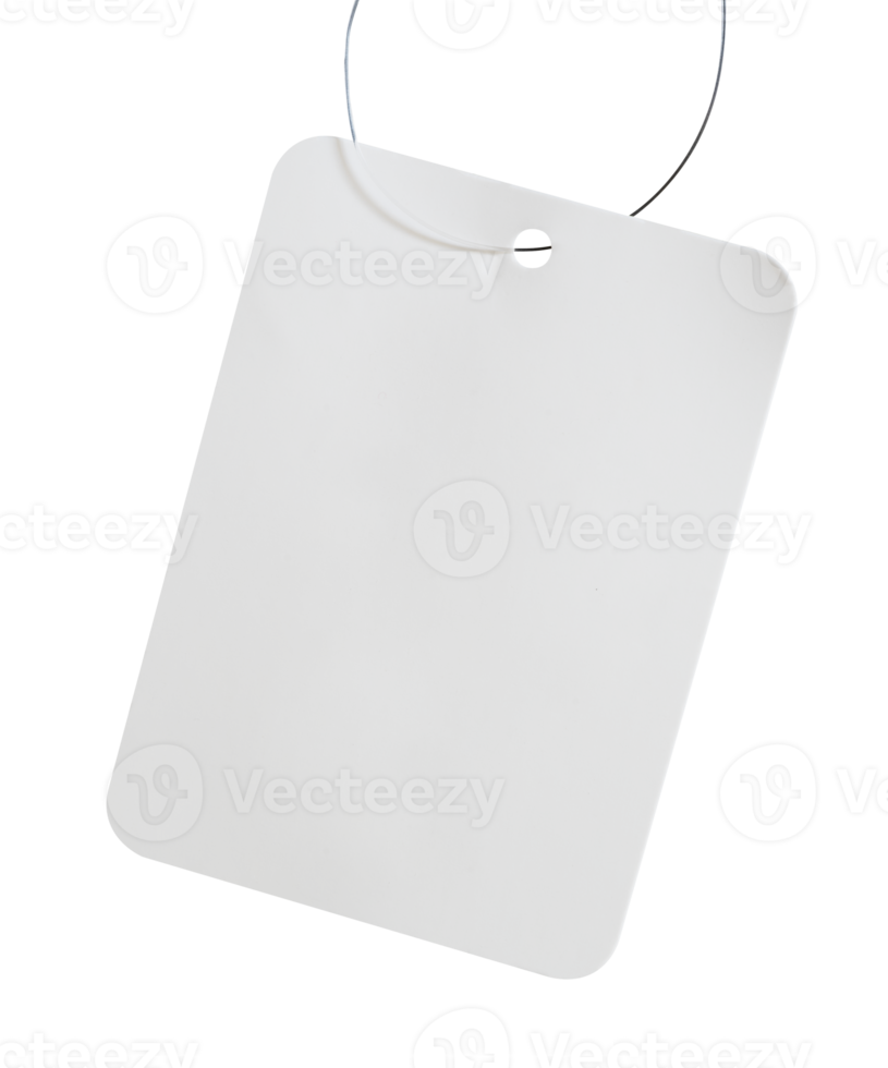 blank white price tag isolated png