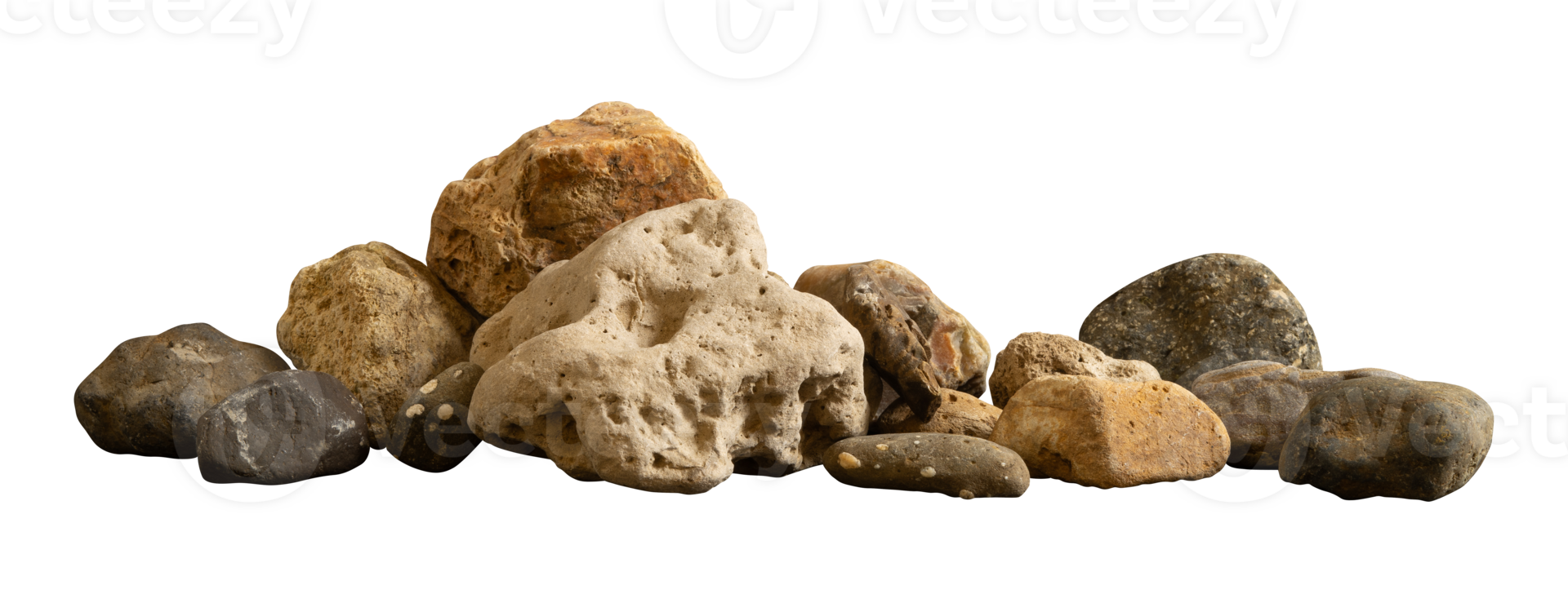 stack of stone on isolated white background png