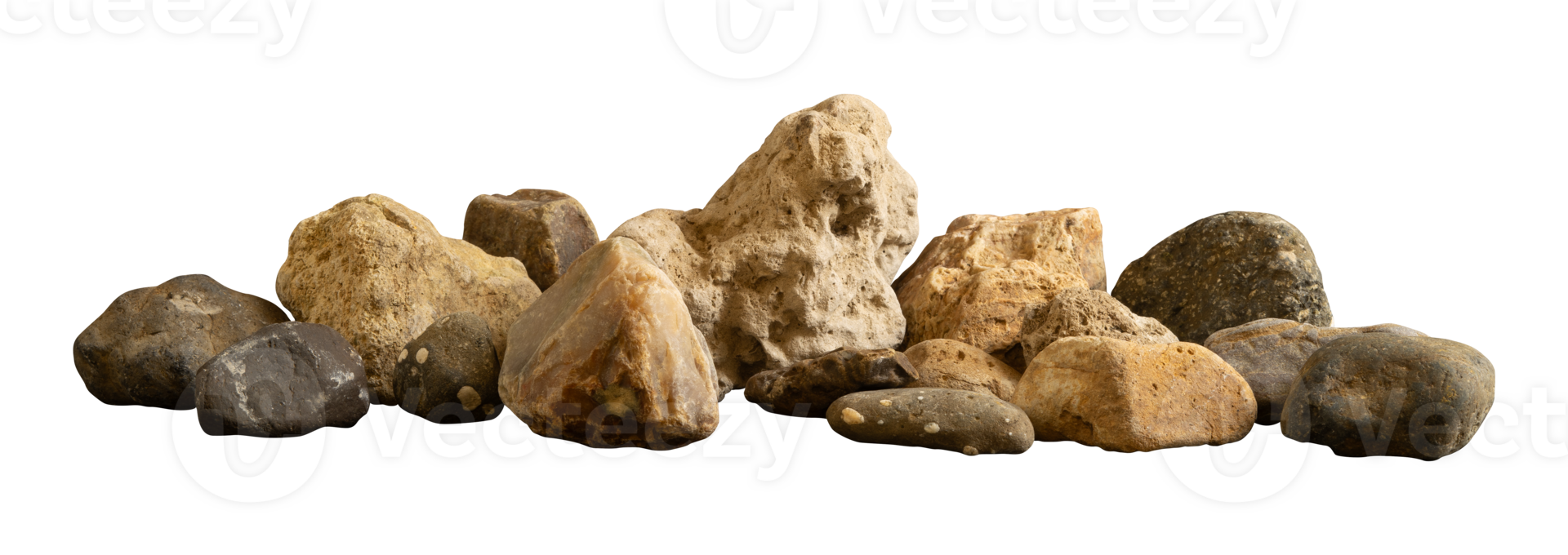 stack of natural stone element isolated png