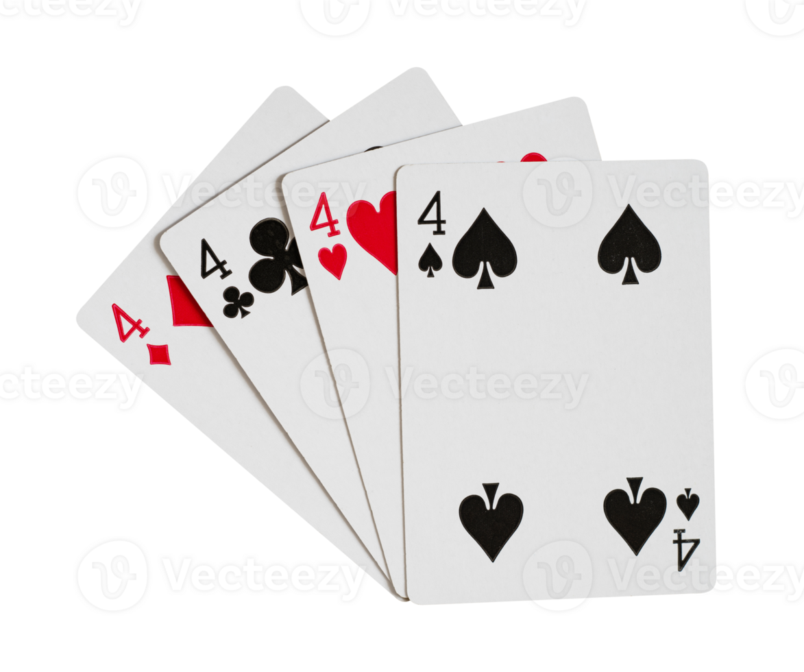 card gambling four isolated element png