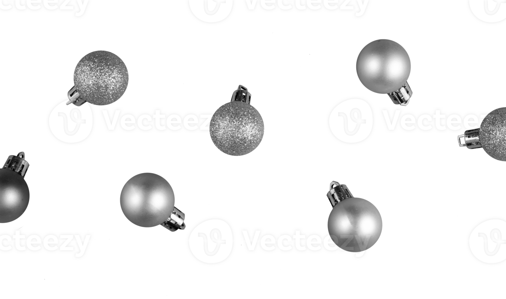 silver balls for banner Christmas decoration png