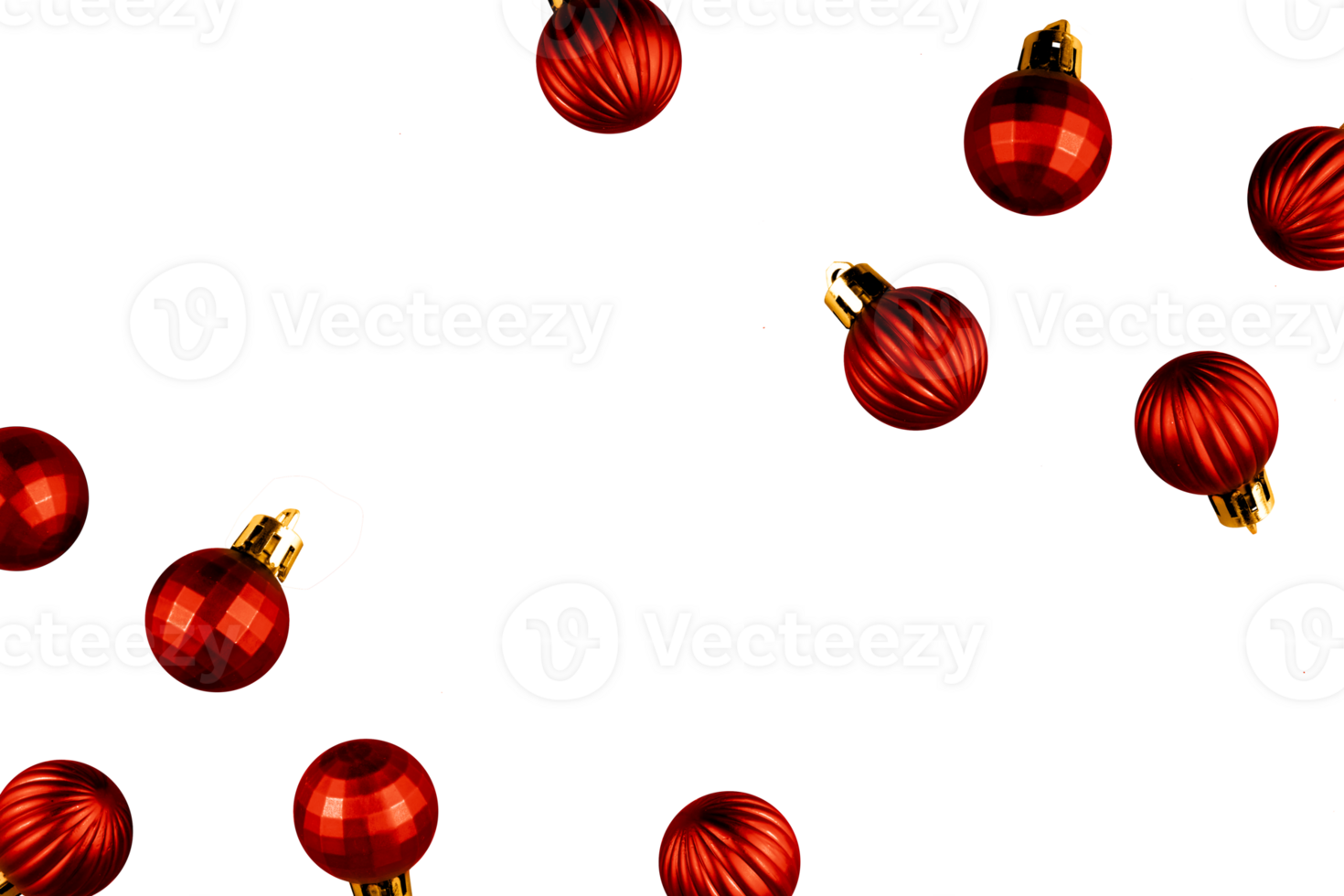 red Christmas balls for banner png