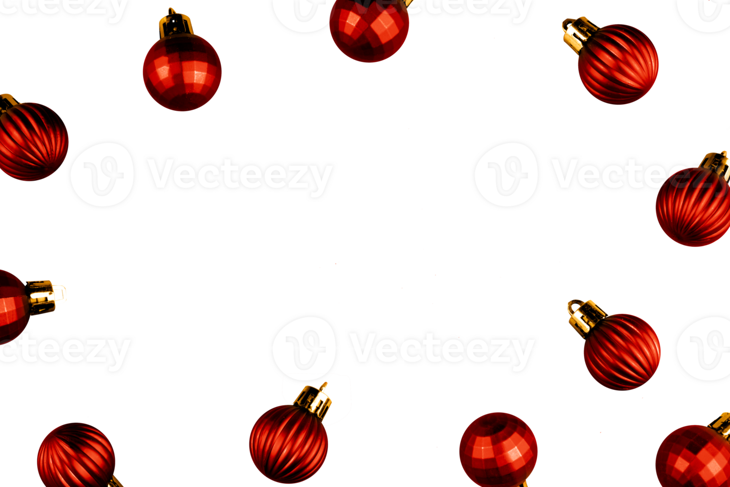 red Christmas ball for frame copy space png
