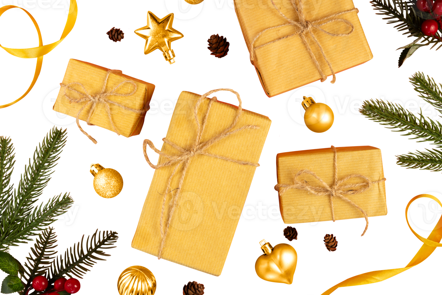 golden give box for banner background png