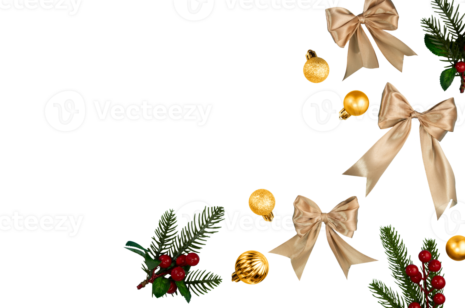 Christmas decoration for banner background copy space png