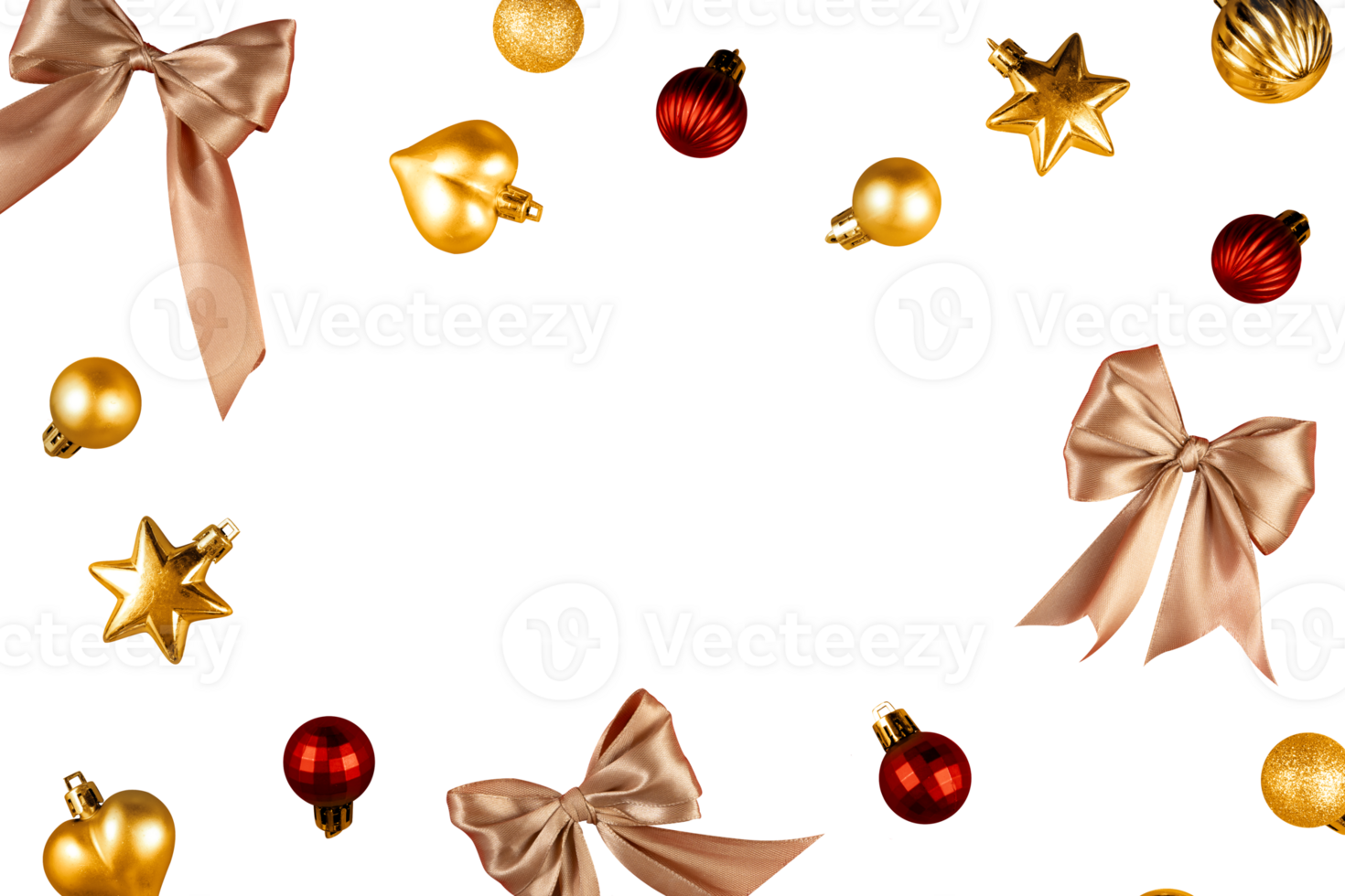 golden balls with ribbon for banner background png