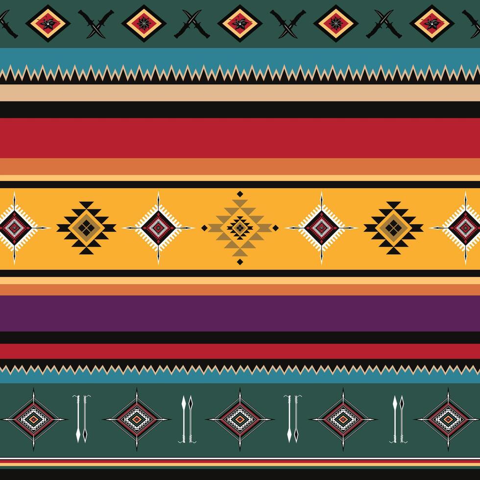 coloful custom tribal pattern ethnic ornaments art wallpaper background for textile printing vector