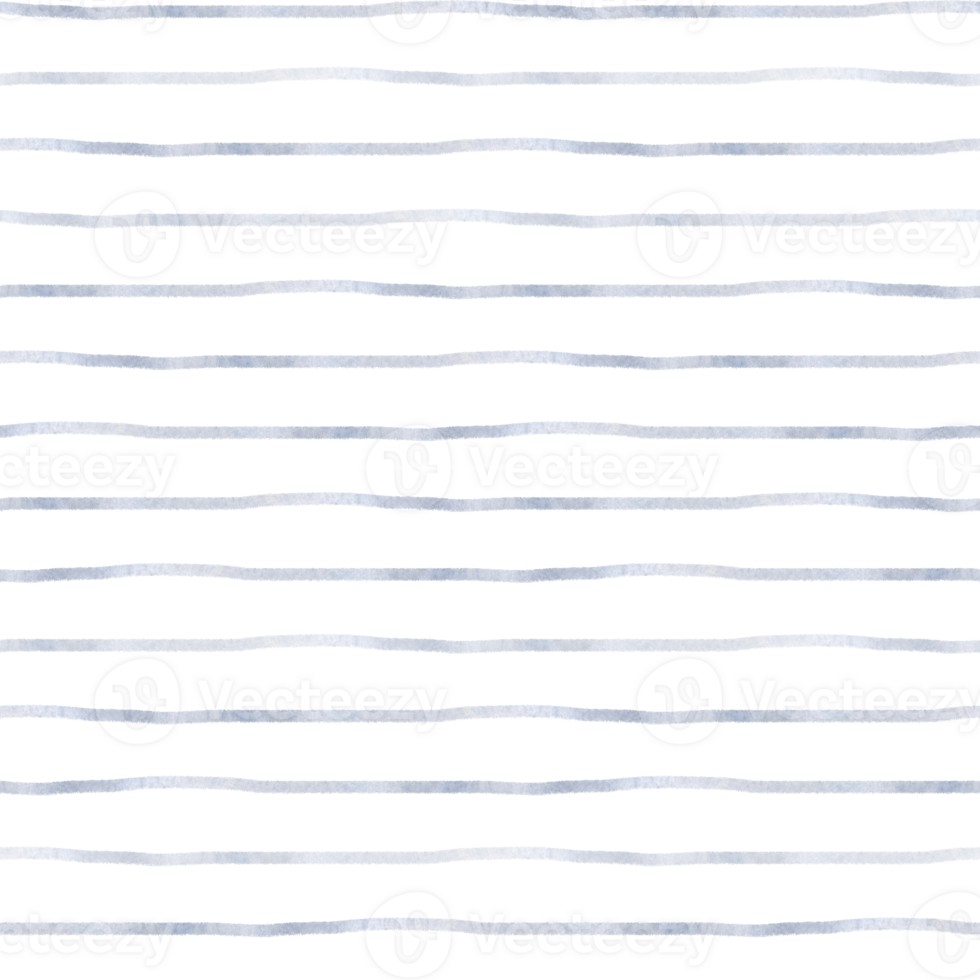 Under the sea. Watercolor hand-drawn seamless white and blue striped pattern. Cute cartoon print for kids. png