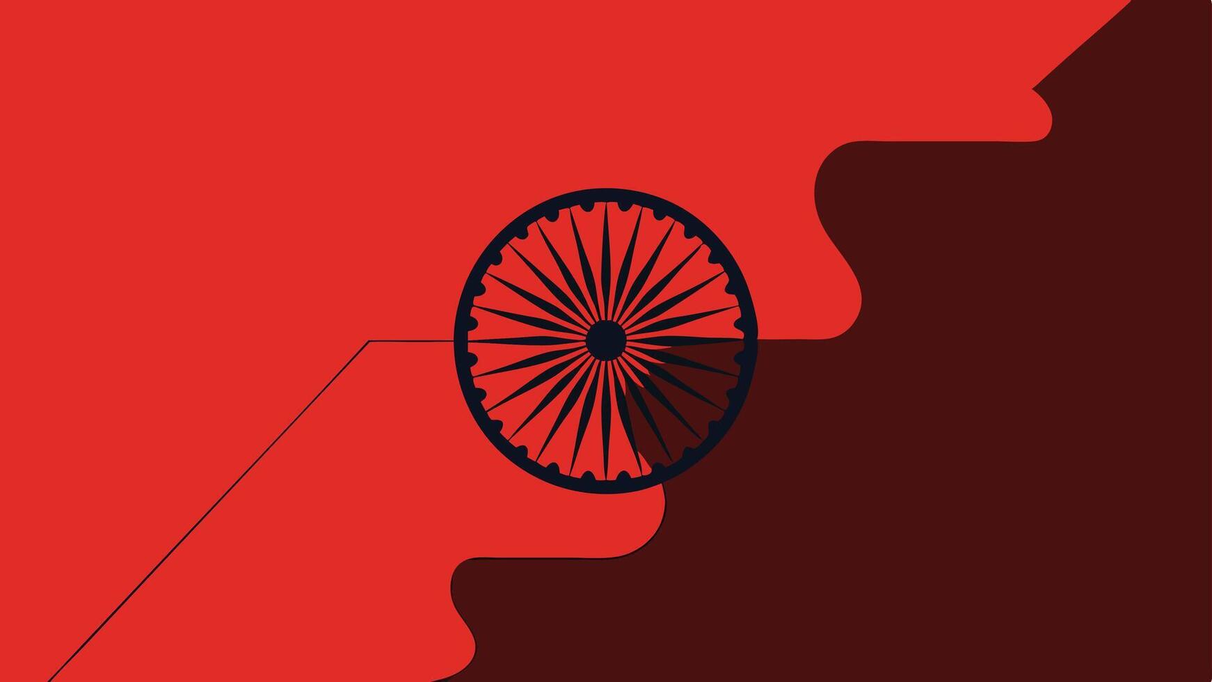 Red abstract background with wheel design graphic for modern presentation and decoration art vector