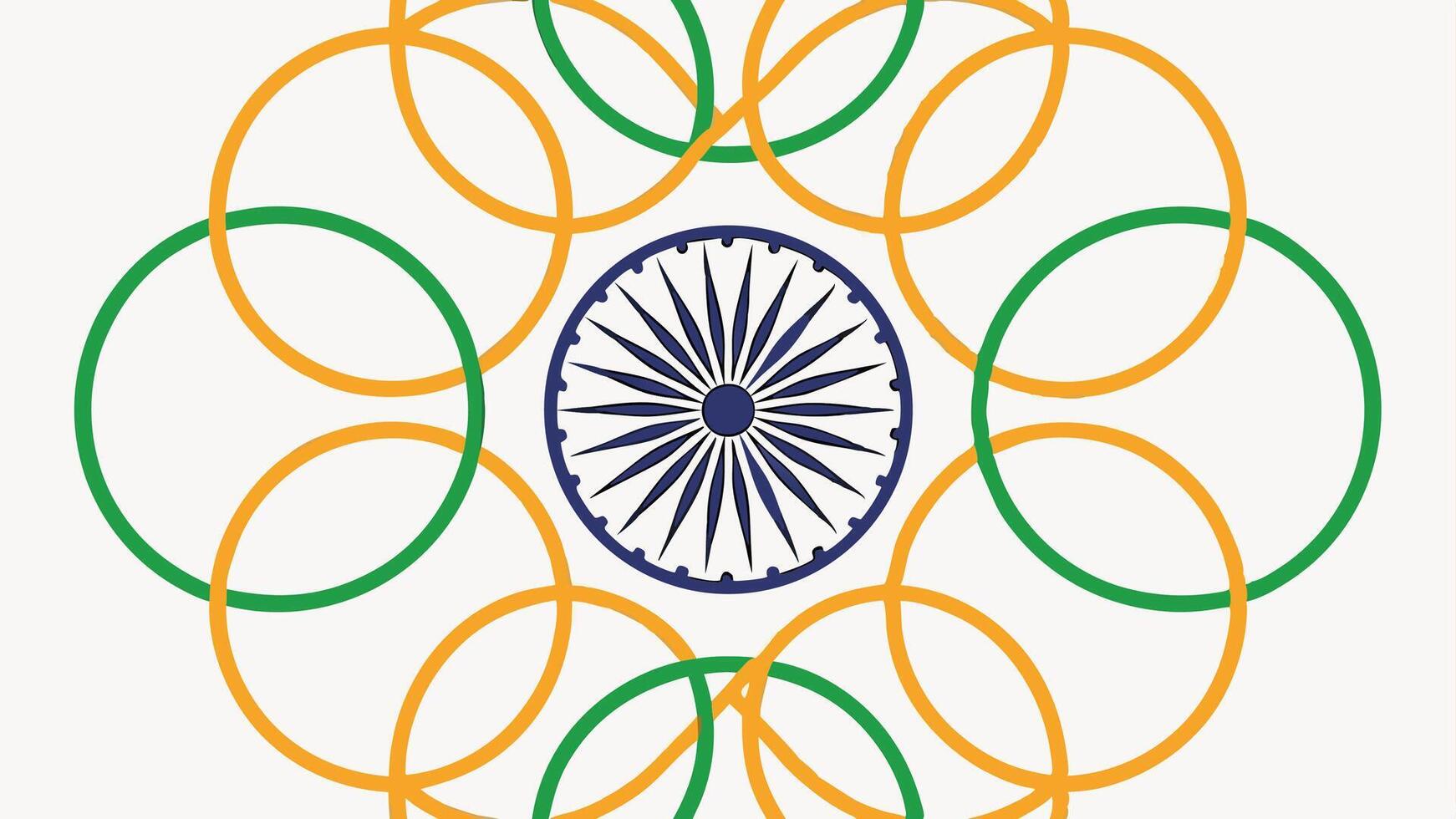 Abstract olympic rings illustration design with wheel for graphic design projects vector