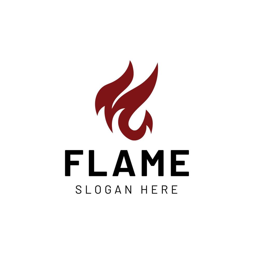 A red flame logo design vector