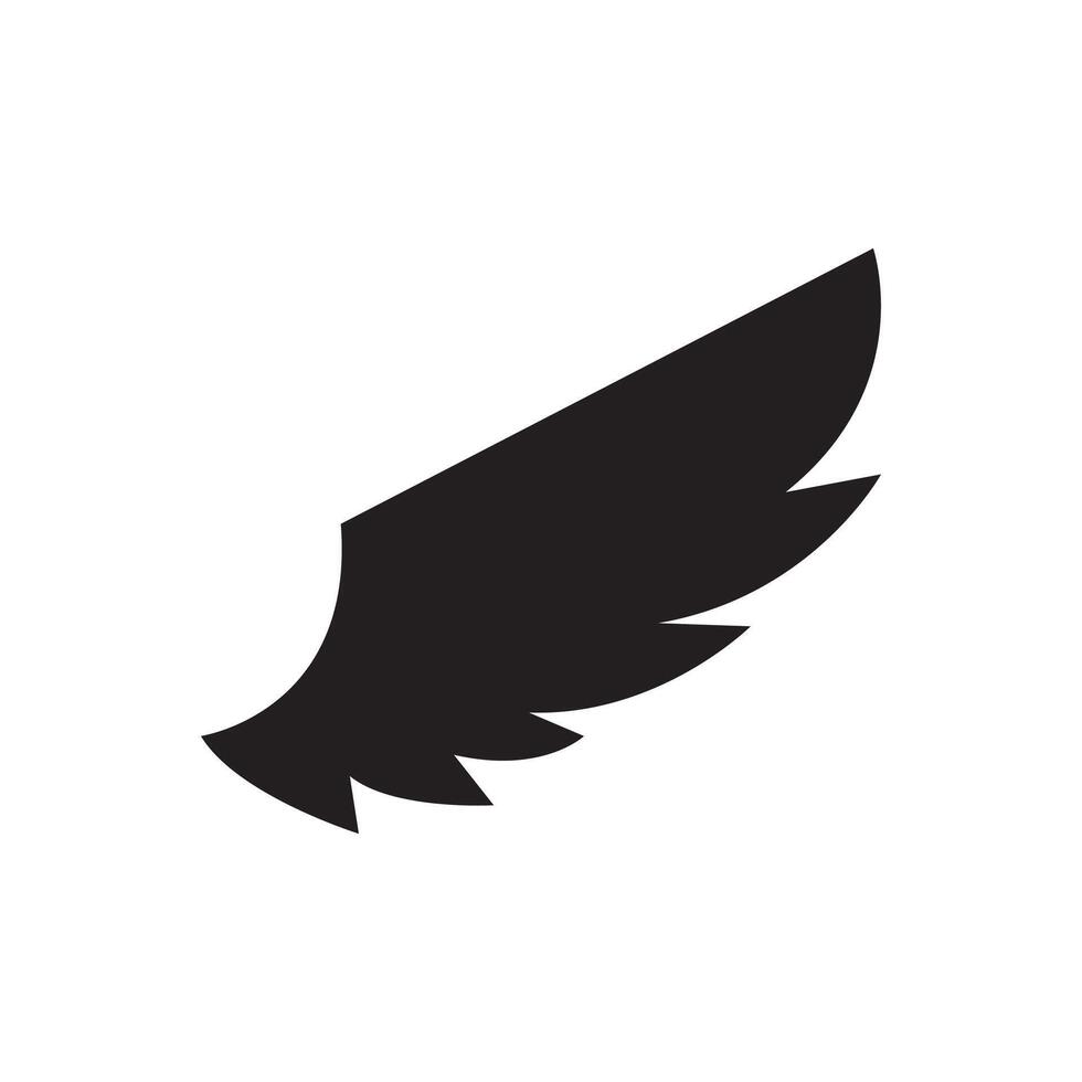 A black wing icon on a white background vector