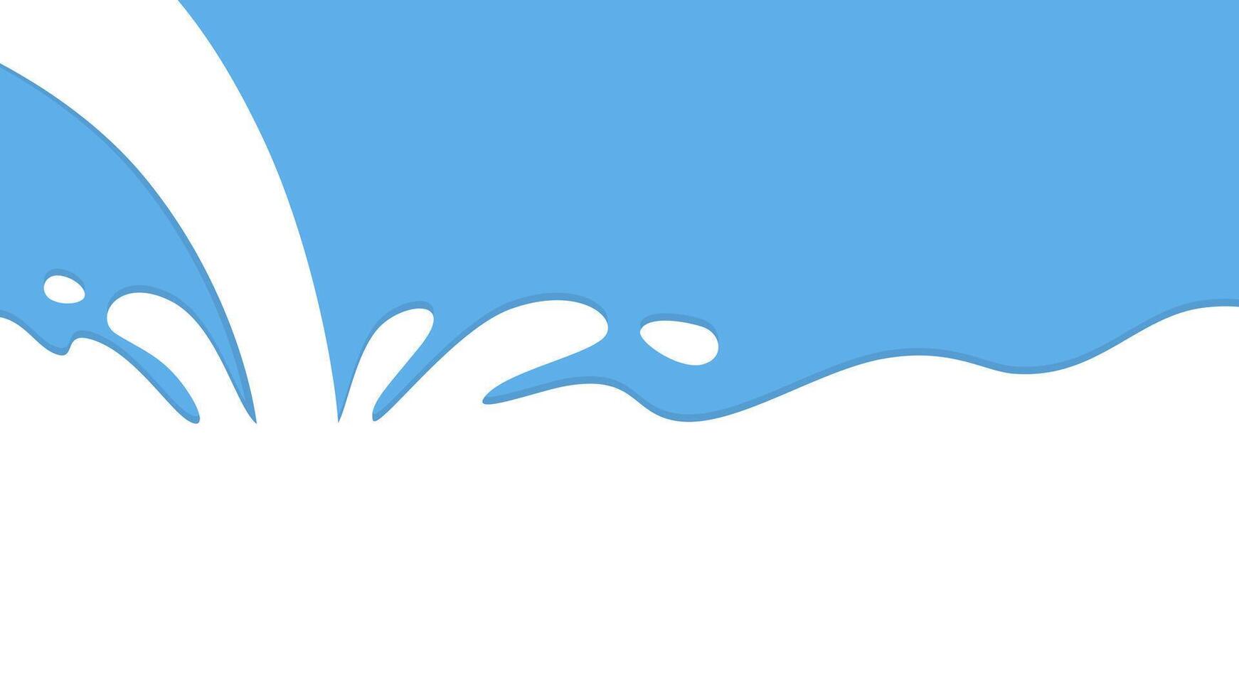 Pouring milk illustration on light blue background with some copy space for text vector