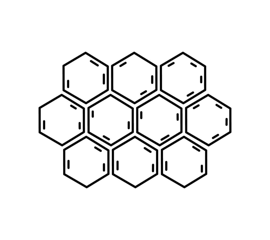 Honeycomb isolated on a white background. hand-drawn illustration in doodle style. Perfect for decorations, logo, various designs. vector