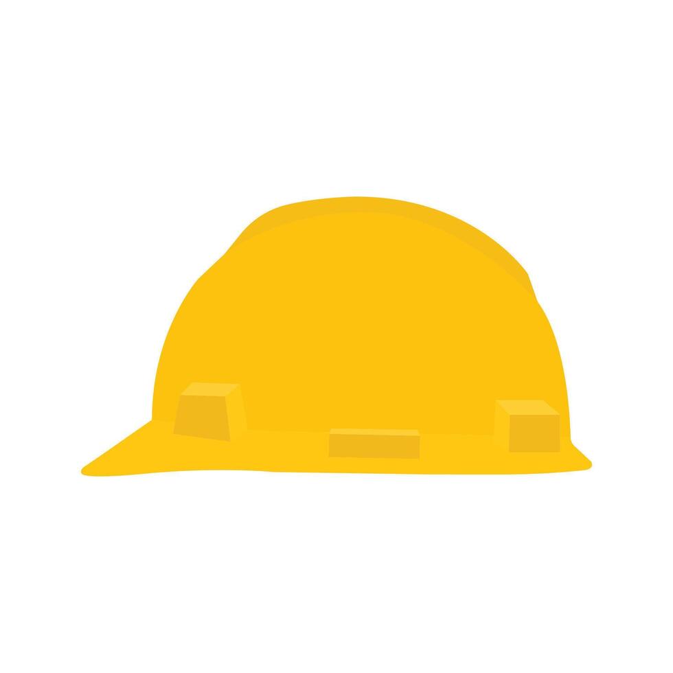 Safety Helmet Flat Illustration. Clean Icon Design Element on Isolated White Background vector