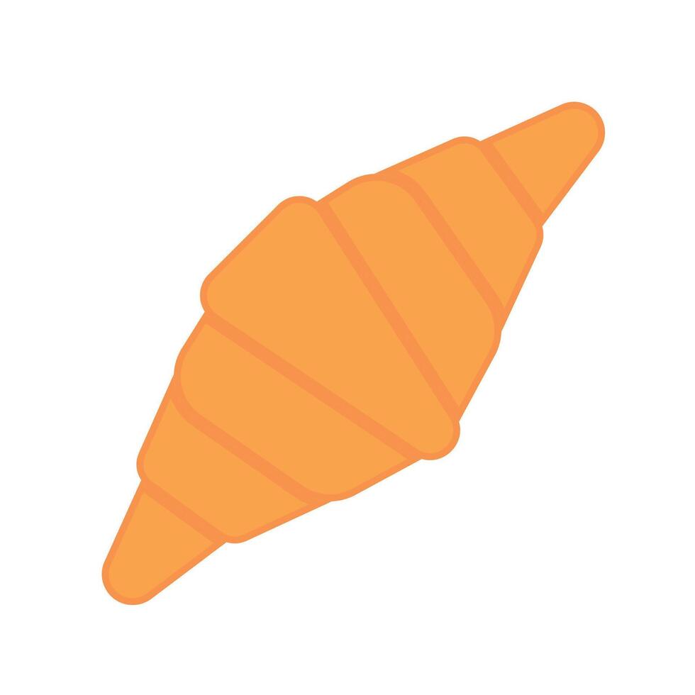 Croissant Flat Illustration. Clean Icon Design Element on Isolated White Background vector