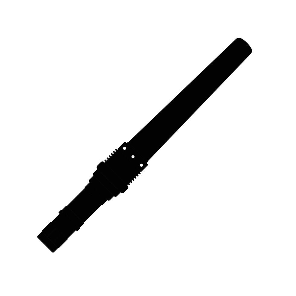 Traffic Baton Silhouette. Black and White Icon Design Elements on Isolated White Background vector