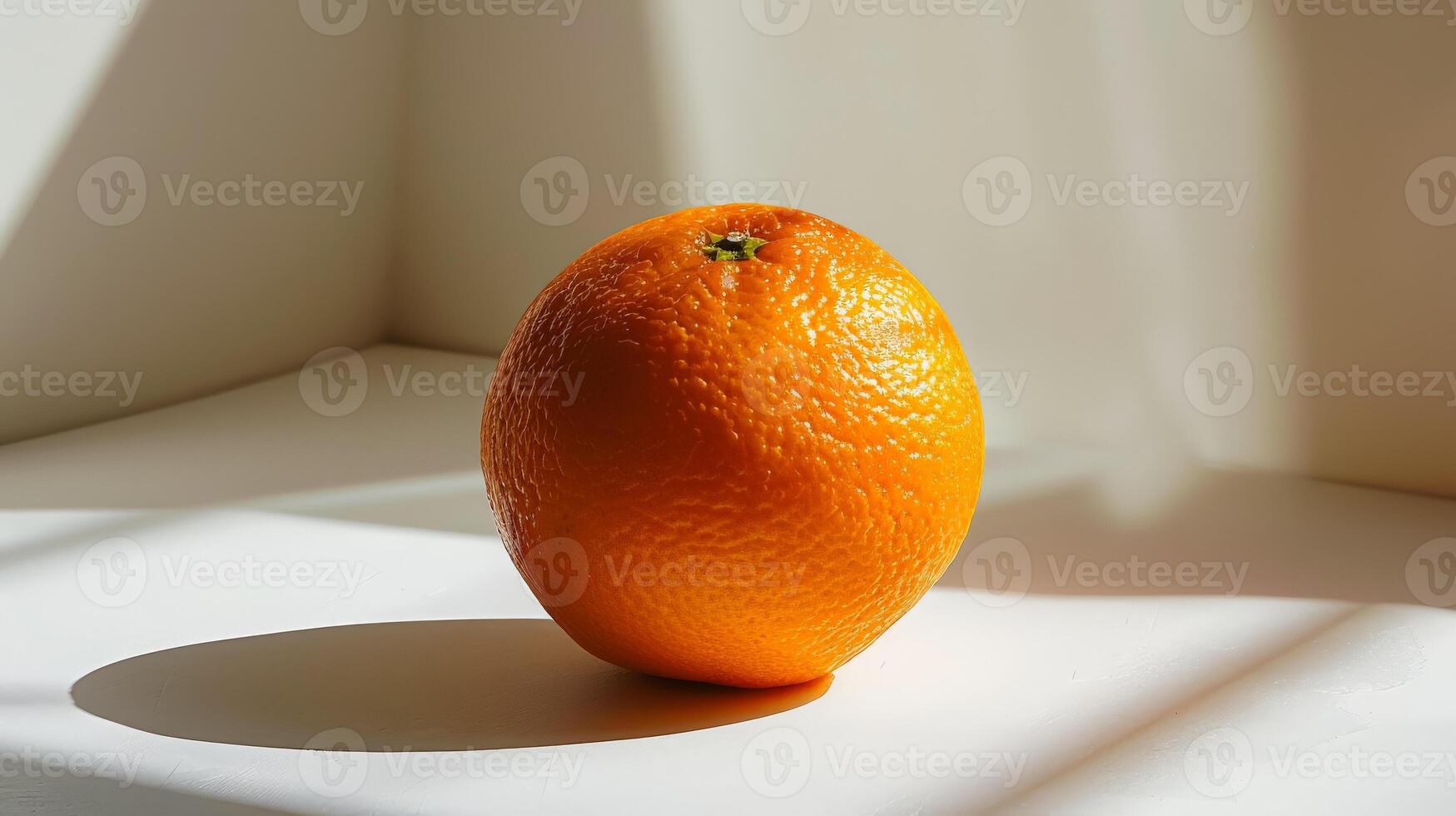 Bright orange on white background with natural light photo
